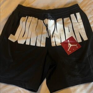 Jordan Black and White Jumpman Athletic Shorts